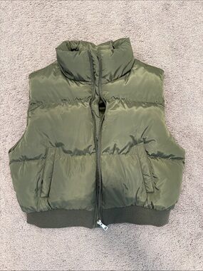 NWT Justify Olive Green Quilted Jacket Size S
